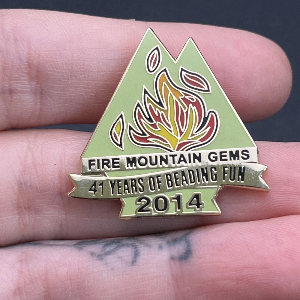 2014 Fire Mountain Gems 41 Years Of Beading Fun Lapel Hat Pin